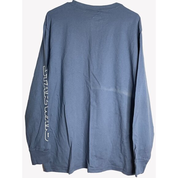 NWT Star Wars Disney Mad Engine Size XL Long Sleeve Tee Blue Retro Graphic NOTES - Picture 7 of 8